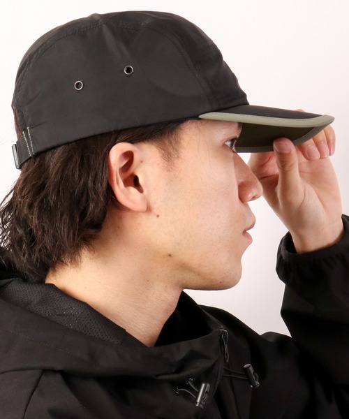 TESTIFY（テスティファイ）の「TESTIFY 折りたたみランニングキャップ/Fold Visor Cap（キャップ・メンズ・ブラック/ベージュ/グリーン・FREE）」の6枚目の写真