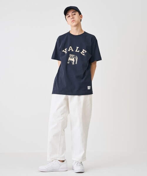 J.PRESS YORK STREET（ジェイプレスヨークストリート）の「【UNISEX】YALE × J.PRESS YORK STREET コラボTシャツ（Tシャツ/カットソー・メンズ・ホワイト系/ライトグレー系/ネイビー系・SMALL/MEDIUM/LARGE）」の8枚目の写真