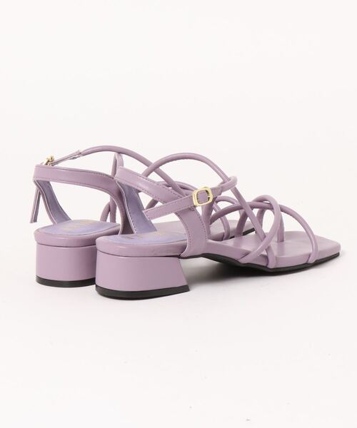 CHILLE（チル）の「スクエアトゥコードサンダル（サンダル・レディース・ライトベージュ/ブラック/パープル・LL/S/M/L）」の4枚目の写真