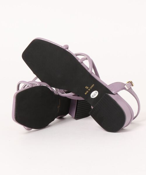 CHILLE（チル）の「スクエアトゥコードサンダル（サンダル・レディース・ライトベージュ/ブラック/パープル・LL/S/M/L）」の5枚目の写真