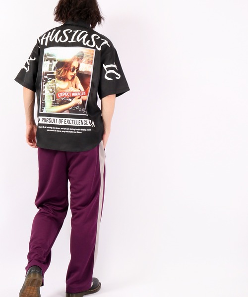 A.T,C in the attic homme（エーティーシーインジアティックオム）の「とろみガールズフォト半袖ルーズシャツ（シャツ/ブラウス・メンズ・ホワイト/ベージュ/ホワイト系その他/ブラック系その他/ブラック・M/L）」の17枚目の写真