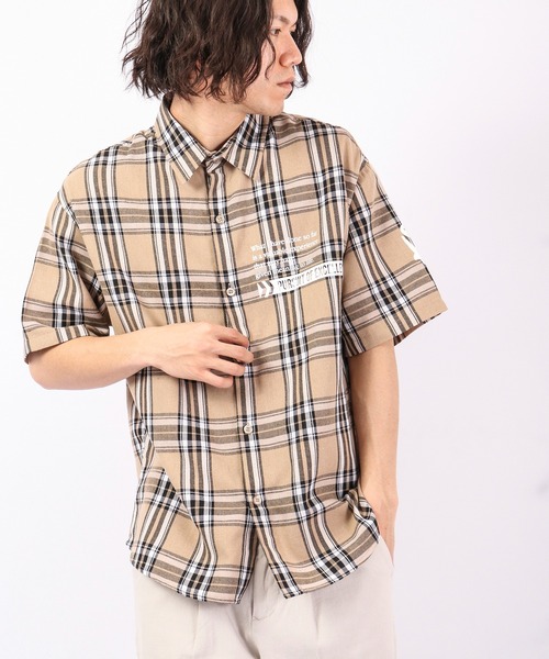 A.T,C in the attic homme（エーティーシーインジアティックオム）の「とろみガールズフォト半袖ルーズシャツ（シャツ/ブラウス・メンズ・ホワイト/ベージュ/ホワイト系その他/ブラック系その他/ブラック・M/L）」の12枚目の写真