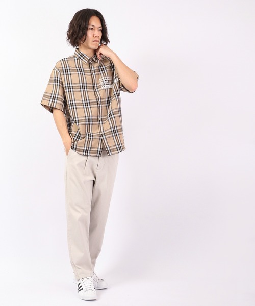 A.T,C in the attic homme（エーティーシーインジアティックオム）の「とろみガールズフォト半袖ルーズシャツ（シャツ/ブラウス・メンズ・ホワイト/ベージュ/ホワイト系その他/ブラック系その他/ブラック・M/L）」の7枚目の写真