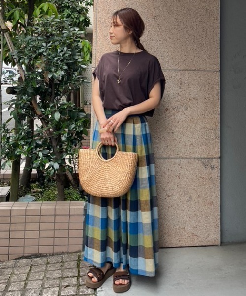 Doux archives（ドゥアルシーヴ）の「［ｗｅｂ限定］マルチ’ギンガムチェックカラースカート（スカート・レディース・グレー/ブルー/グリーン・FREE）」の14枚目の写真