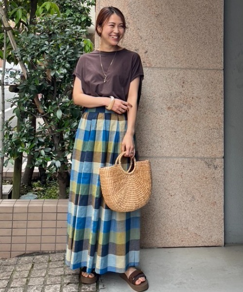 Doux archives（ドゥアルシーヴ）の「［ｗｅｂ限定］マルチ’ギンガムチェックカラースカート（スカート・レディース・グレー/ブルー/グリーン・FREE）」の16枚目の写真