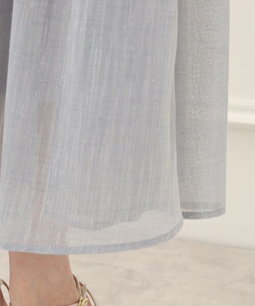 couture brooch（クチュールブローチ）の「◆洗える/リネンライク/セットアップ可能　ティアードスカート（スカート・レディース・グレー/サックスブルー/ブラウン系その他・40/38/42/36）」の21枚目の写真