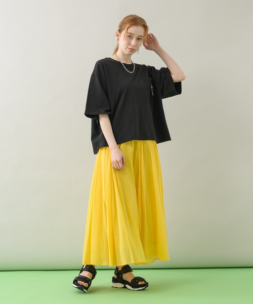 TRANOI(トラノイ)の「TRANOI. タイガーワイドTシャツ(Tシャツ/カットソー・レディース・ブラック/ホワイト・FREE)」の4枚目の写真