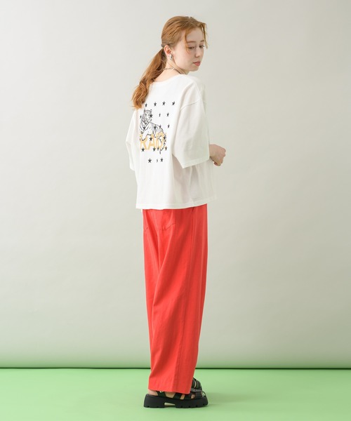 TRANOI(トラノイ)の「TRANOI. タイガーワイドTシャツ(Tシャツ/カットソー・レディース・ブラック/ホワイト・FREE)」の13枚目の写真