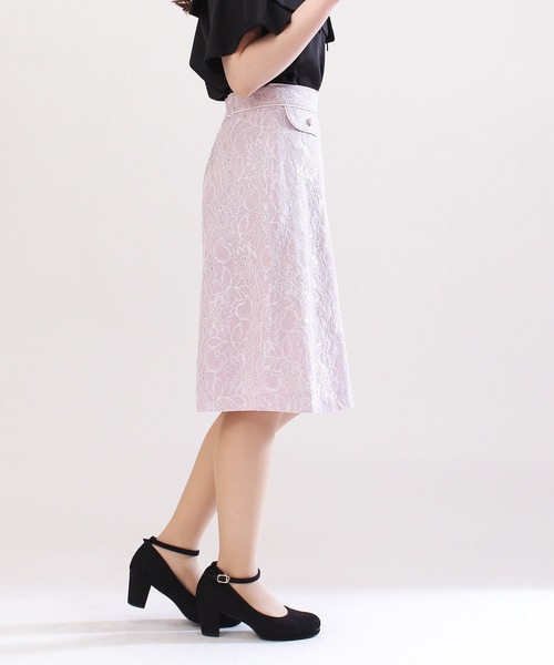 ASTORIA ODIER（アストリアオディール）の「ボンディングレース パイピングAラインスカート（スカート・レディース・ブラック/ベージュ/ピンク・SMALL/MEDIUM/X-SMALL）」の13枚目の写真