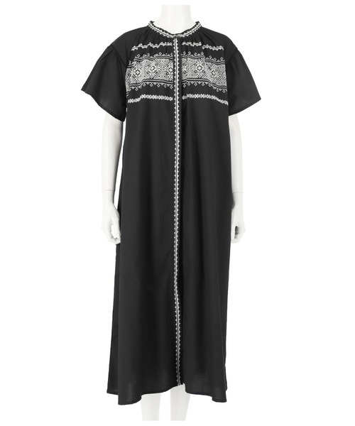 CHILLE（チル）の「クロスステッチ刺繍ワンピース（ワンピース・レディース・ライトブルー/ブラック・FREE）」の17枚目の写真