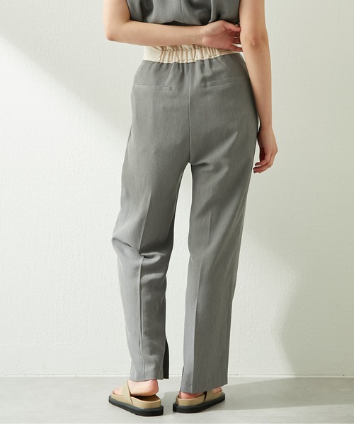 【中古】カラー ウールトロピカルラップパンツ 巻き スラックス ベルト モヘヤ混 1 グレー 18SCM-P17110 /BB メンズ GALLARDAGALANTE（ガリャルダガランテ）の「ベルトラップパンツ