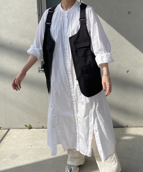 DuKKah(デュカ)の「Dukkah/【低身長向け】フィッシングベスト(ベスト・レディース・カーキ/ホワイト/ブラック・FREE)」の4枚目の写真