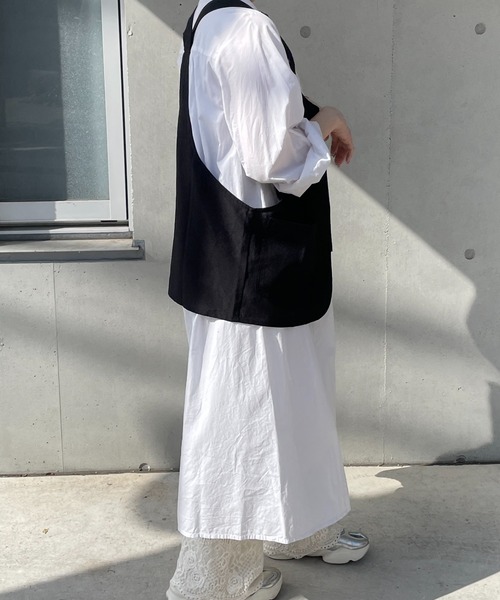 DuKKah(デュカ)の「Dukkah/【低身長向け】フィッシングベスト(ベスト・レディース・カーキ/ホワイト/ブラック・FREE)」の6枚目の写真