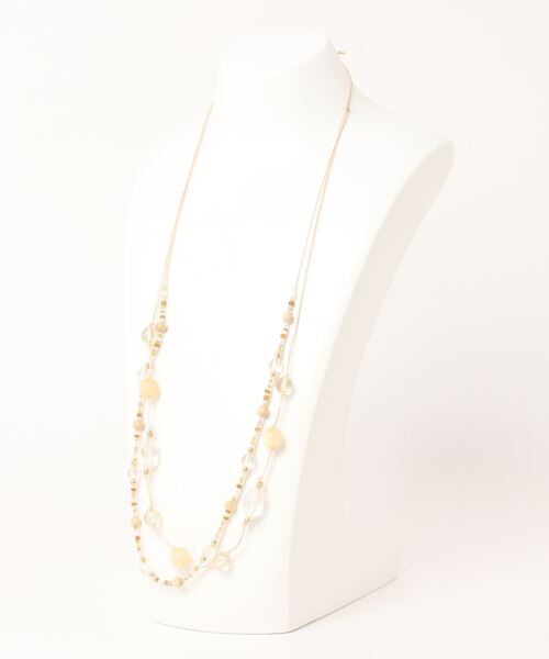 チチカカ（チチカカ）の「2連ボールネックレス（ネックレス・レディース・ホワイト/ブルー・FREE）」の3枚目の写真