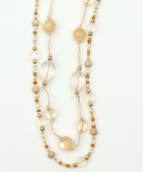 チチカカ（チチカカ）の「2連ボールネックレス（ネックレス・レディース・ホワイト/ブルー・FREE）」の6枚目の写真