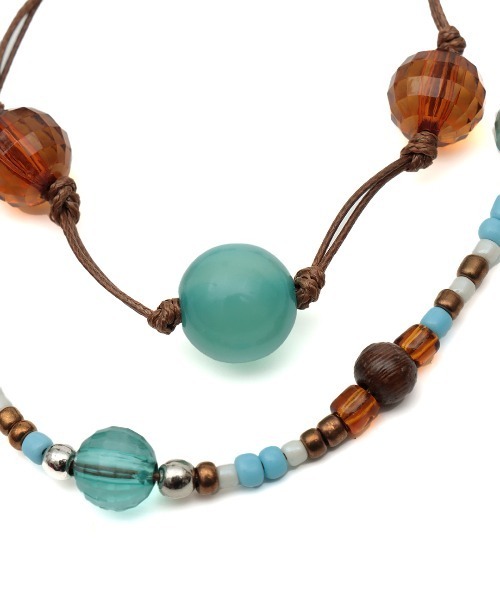 チチカカ（チチカカ）の「2連ボールネックレス（ネックレス・レディース・ホワイト/ブルー・FREE）」の9枚目の写真