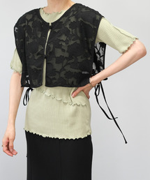 ＡＮＤＪ | 花柄ドビーシフォン2WAYビスチェ(ベスト)
