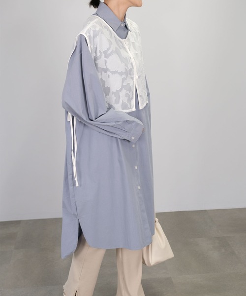 ＡＮＤＪ（アンドジェイ）の「花柄ドビーシフォン2WAYビスチェ（ベスト・レディース・オフホワイト/ブラック・M）」の14枚目の写真