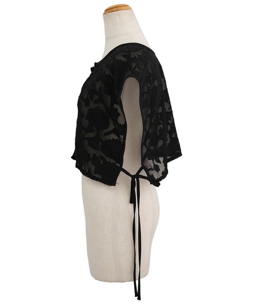 ＡＮＤＪ（アンドジェイ）の「花柄ドビーシフォン2WAYビスチェ（ベスト・レディース・オフホワイト/ブラック・M）」の18枚目の写真