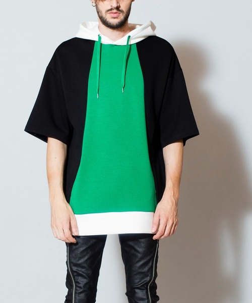 NO ID.（ノーアイディ）の「【NO ID.】Bonding Big Parka / ボンディング ビッグ パーカ（パーカー・メンズ・ブラック/サックスブルー/グリーン/ライトブラウン・ONE SIZE）」の6枚目の写真