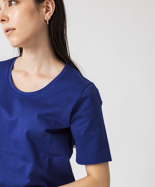 UNITED TOKYO(ユナイテッドトウキョウ)の「UネックTシャツ(Tシャツ/カットソー・レディース・パープル/ブラック/ホワイト・FREE)」の6枚目の写真