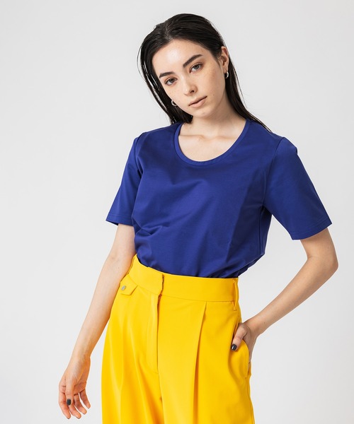 UNITED TOKYO(ユナイテッドトウキョウ)の「UネックTシャツ(Tシャツ/カットソー・レディース・パープル/ブラック/ホワイト・FREE)」の10枚目の写真