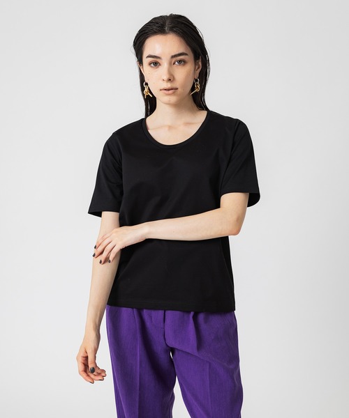 UNITED TOKYO(ユナイテッドトウキョウ)の「UネックTシャツ(Tシャツ/カットソー・レディース・パープル/ブラック/ホワイト・FREE)」の18枚目の写真