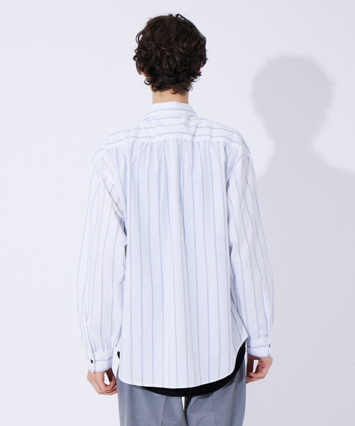 ABAHOUSE GRAY（アバハウスグレイ）の「コットン リネン ビッグシルエット 長袖 シャツ（シャツ/ブラウス・メンズ・モカ/ホワイト/ベージュ/ブルー/グリーン/オレンジ系その他・50/46/48）」の20枚目の写真