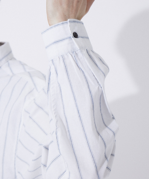 ABAHOUSE GRAY（アバハウスグレイ）の「コットン リネン ビッグシルエット 長袖 シャツ（シャツ/ブラウス・メンズ・モカ/ホワイト/ベージュ/ブルー/グリーン/オレンジ系その他・50/46/48）」の17枚目の写真