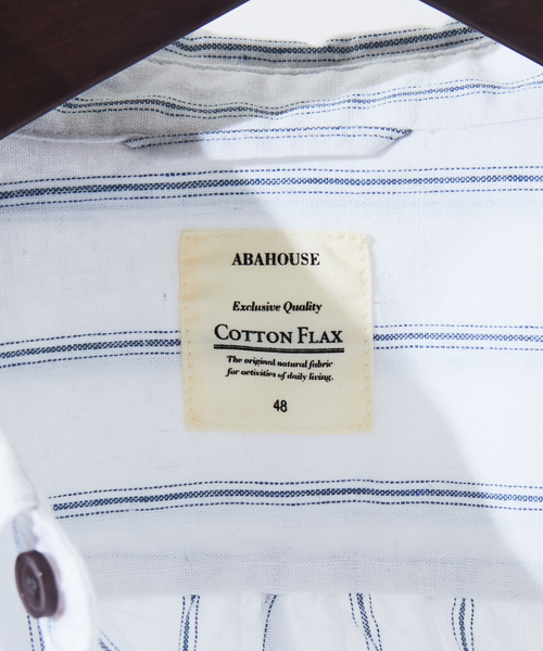 ABAHOUSE GRAY（アバハウスグレイ）の「コットン リネン ビッグシルエット 長袖 シャツ（シャツ/ブラウス・メンズ・モカ/ホワイト/ベージュ/ブルー/グリーン/オレンジ系その他・50/46/48）」の14枚目の写真