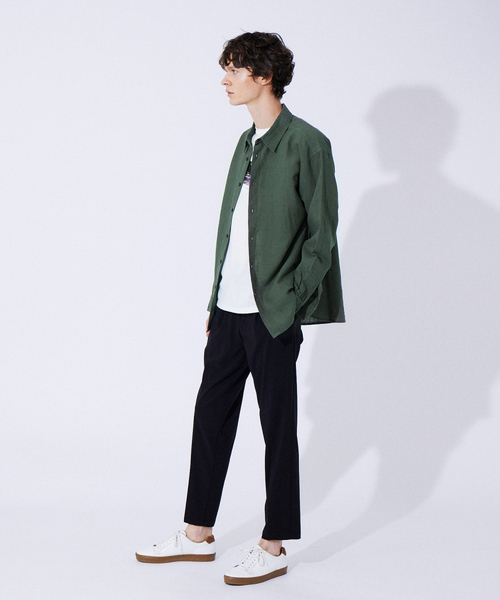 ABAHOUSE GRAY（アバハウスグレイ）の「コットン リネン ビッグシルエット 長袖 シャツ（シャツ/ブラウス・メンズ・モカ/ホワイト/ベージュ/ブルー/グリーン/オレンジ系その他・50/46/48）」の10枚目の写真