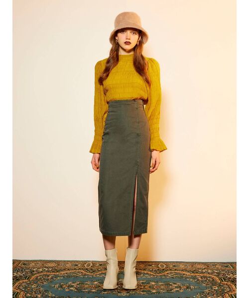 MURUA（ムルーア）の「ワッシャーボリュームブラウス（シャツ/ブラウス・レディース・ブラック/マスタード/アイボリー・FREE）」の19枚目の写真