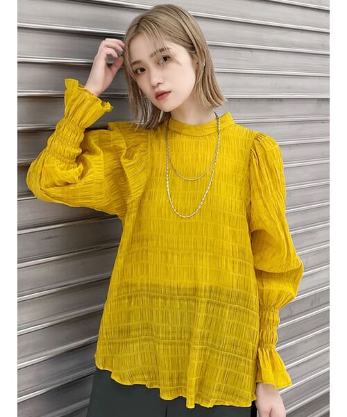 MURUA（ムルーア）の「ワッシャーボリュームブラウス（シャツ/ブラウス・レディース・ブラック/マスタード/アイボリー・FREE）」の22枚目の写真