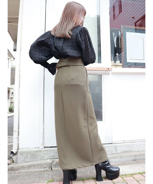 MURUA（ムルーア）の「ワッシャーボリュームブラウス（シャツ/ブラウス・レディース・ブラック/マスタード/アイボリー・FREE）」の11枚目の写真