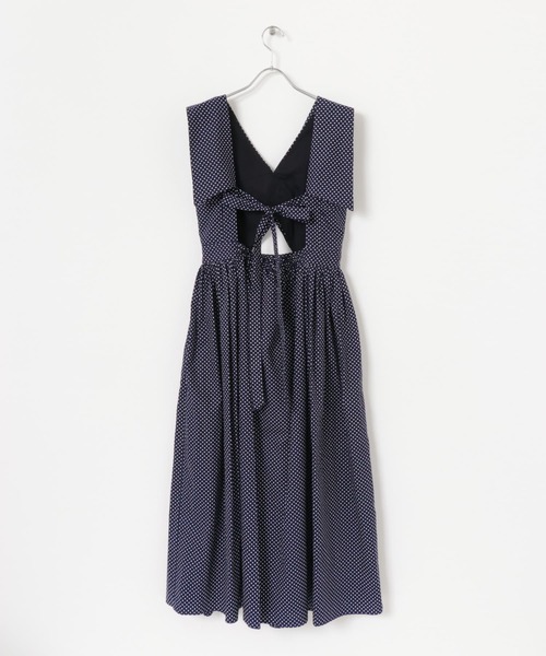 なな様ネイビー2ワンピース ニアナ niana マーメイドドットスリーブロングワンピースパーティー