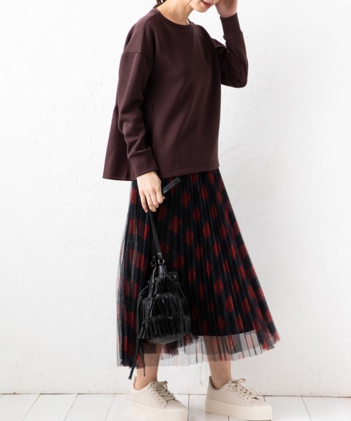 aunt lily（アントリリー）の「異素材切替ラウンドネックプルオーバー（その他トップス・レディース・ブラック/グレー/ブラウン・LL/L/M/3L）」の22枚目の写真