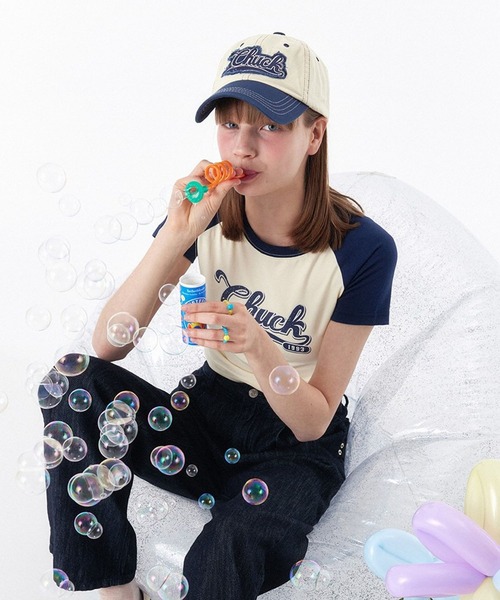 CHUCK（チャック）の「【UNISEX】CHUCK／CHUCK LOGO CAP 2297841（キャップ・レディース・クリーム・FREE）」の2枚目の写真