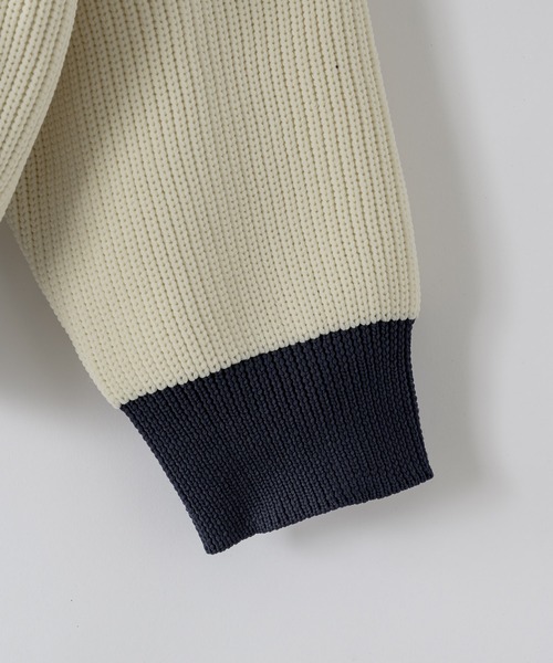 DOOPZ(ドープス)の「オーバーサイズVネックニット(ニット/セーター・メンズ・チャコールグレー/ホワイト・SMALL/MEDIUM/LARGE)」の6枚目の写真