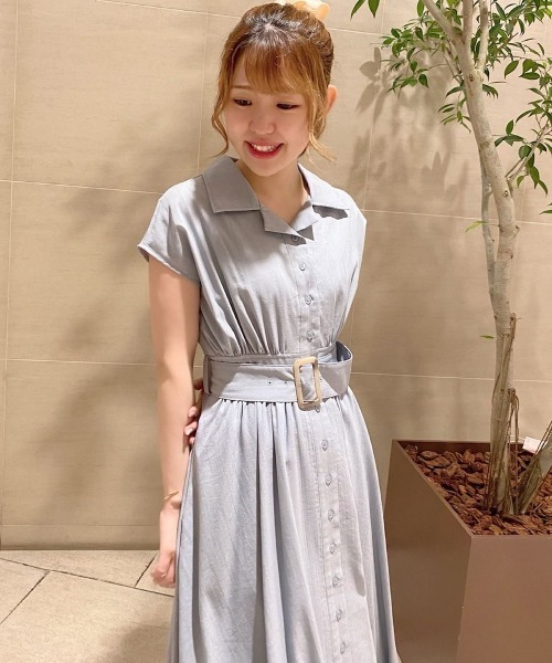WILLSELECTION ストライプ 半袖 ワンピース 日本製 ウィルセレクション WILLSELECTION 2WAYスリーブストライプ