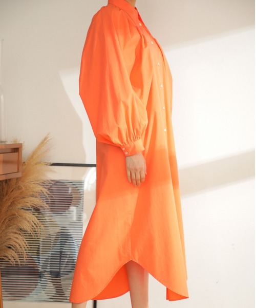 mici(ミチ)の「(mici)ボリュームスリーブワンピース(ワンピース・レディース・ネイビー/オレンジ・ONE SIZE)」の8枚目の写真