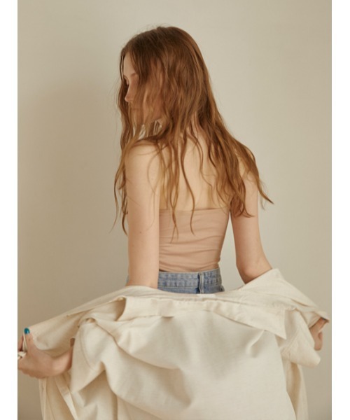 AMAIL（アマイル）の「Cross cami（キャミソール・レディース・ブラック/ベージュ/ホワイト・FREE）」の9枚目の写真