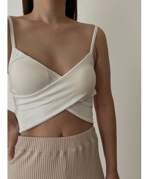 AMAIL（アマイル）の「Cross cami（キャミソール・レディース・ブラック/ベージュ/ホワイト・FREE）」の14枚目の写真