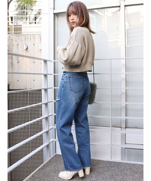 MURUA（ムルーア）の「ボリュームスリーブカーデ×キャミSET【セットアイテム】【2way】（カーディガン/ボレロ・レディース・アイボリー/ブラック/グリーン・FREE）」の16枚目の写真