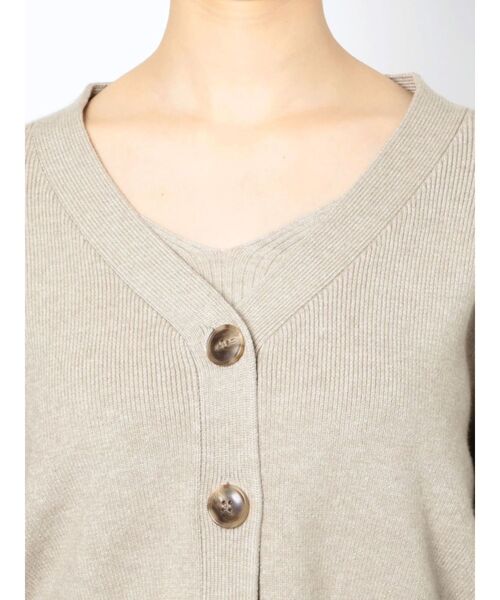 MURUA（ムルーア）の「ボリュームスリーブカーデ×キャミSET【セットアイテム】【2way】（カーディガン/ボレロ・レディース・アイボリー/ブラック/グリーン・FREE）」の18枚目の写真