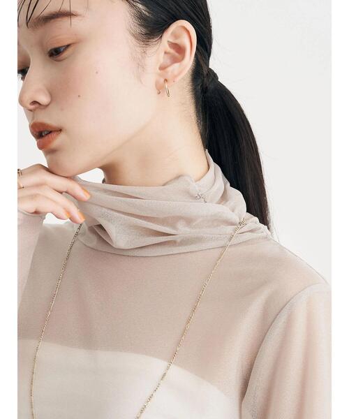 earth music&ecology（アースミュージックアンドエコロジー）の「シアーハイネックプルオーバー（その他トップス・レディース・ベージュ/サックスブルー/グリーン系その他3/オレンジ・M/S）」の8枚目の写真