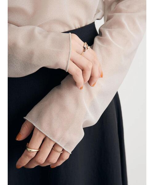 earth music&ecology（アースミュージックアンドエコロジー）の「シアーハイネックプルオーバー（その他トップス・レディース・ベージュ/サックスブルー/グリーン系その他3/オレンジ・M/S）」の9枚目の写真