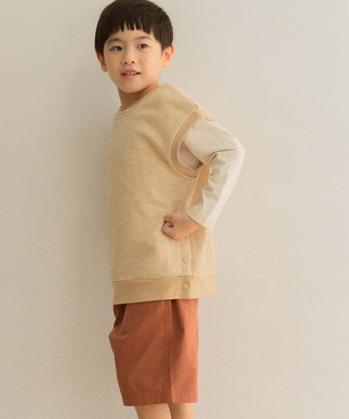 URBAN RESEARCH DOORS(アーバンリサーチドアーズ)の「クルーネックミニ裏毛ベスト(KIDS)(Tシャツ/カットソー・キッズ・ベージュ系その他/グレー系その他・105/120/135)」の6枚目の写真