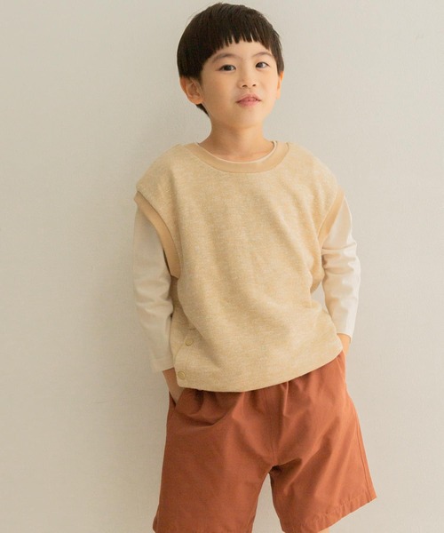 URBAN RESEARCH DOORS(アーバンリサーチドアーズ)の「クルーネックミニ裏毛ベスト(KIDS)(Tシャツ/カットソー・キッズ・ベージュ系その他/グレー系その他・105/120/135)」の8枚目の写真