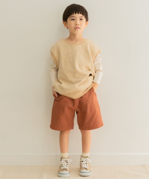 URBAN RESEARCH DOORS(アーバンリサーチドアーズ)の「クルーネックミニ裏毛ベスト(KIDS)(Tシャツ/カットソー・キッズ・ベージュ系その他/グレー系その他・105/120/135)」の10枚目の写真