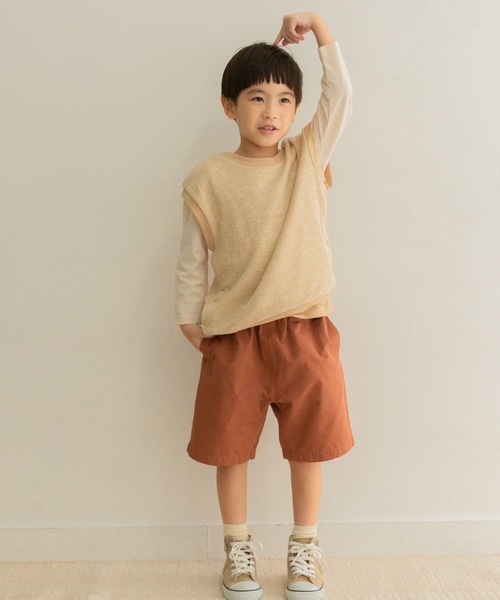 URBAN RESEARCH DOORS(アーバンリサーチドアーズ)の「クルーネックミニ裏毛ベスト(KIDS)(Tシャツ/カットソー・キッズ・ベージュ系その他/グレー系その他・105/120/135)」の12枚目の写真